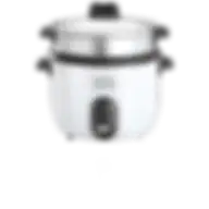 Black+Decker Rice Cooker 1.8 Liters 2-in-1 Non Stick With Steamer RC1860-B5 White