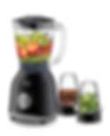 Black+Decker 400W 1.0L Blender With 2 X Grinder Mills, Black BX365E-B5