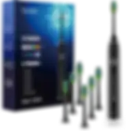 7am2m Electric Toothbrush With 6 Brush Heads For Adults And Kids, One Charge For 120 Days, Wireless Fast Charge, 5 Modes With 2 Minutes
