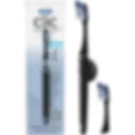 Clic Toothbrush With 2 Replaceable Brush Heads And Magnetic Toothbrush Holder Black