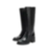 Zara Block Heel Boots Black 1027-610-800 Size 39