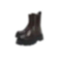 Zara Distressed-effect Platform Ankle Boots Brown 3870-610-700 Size 38