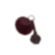 Zara Knotted Faux Fur Charm Burgundy Red 6691-610-624